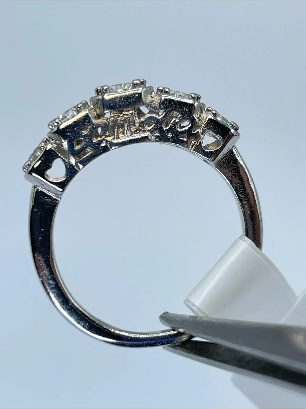 Swarovski Crystal Elements White Crystal Band Ring Minimalist Sz 6